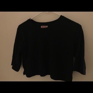 Organic 3/4 sleeve length and cropped shirt